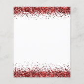 PAPER Red Glitter over de kerstfeestdag Flyer (Achterkant)