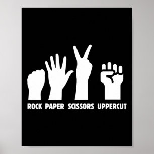 Paper Rock Schaar Uppercut Boxing Martial Arts K Poster