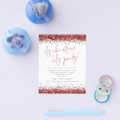 PAPER Rode Glitters Het is Kerstmis Laat het Feest Flyer (Enkel)