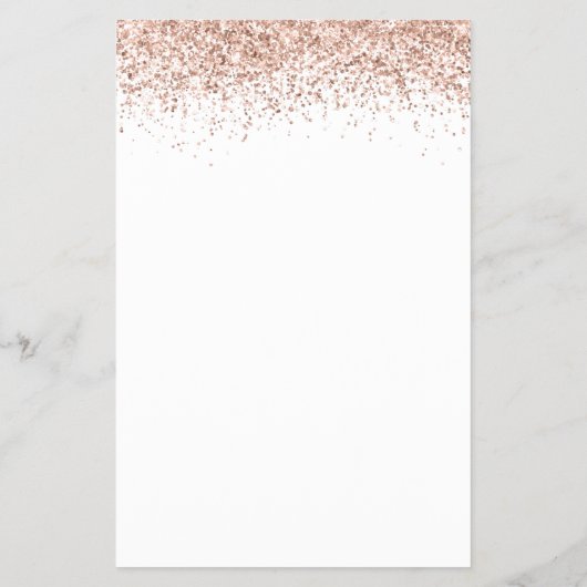 PAPER Roos Gold Glitter Script Weduwmenu Flyer (Achterkant)