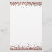 PAPER Roos Gold Glitter Script Weduwmenu Flyer (Achterkant)