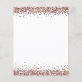 PAPER Roos Gold Glitter Verloving White Invite Flyer (Achterkant)