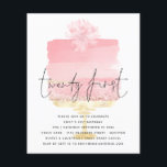 PAPER Roze Cake Script 21st Birthday Invitation Flyer<br><div class="desc">PAPER Roze Cake Script 21st Birthday Invitation. Een voordelig PAPIER (geen kaart) alternatief ZONDER ENVELOPES bij KLEINERE grootte van 4, 5 x 5, 6 inch en tegen een budgetprijs. (Standaard A6-enveloppen zijn het dichtstbijzijnde formaat dat geschikt is). 21ste is in een vastgestelde handgeschreven stijl met de details onder op een...</div>