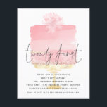 PAPER Roze Cake Script 21st Birthday Invitation Flyer<br><div class="desc">PAPER Roze Cake Script 21st Birthday Invitation. Een voordelig PAPIER (geen kaart) alternatief ZONDER ENVELOPES bij KLEINERE grootte van 4, 5 x 5, 6 inch en tegen een budgetprijs. (Standaard A6-enveloppen zijn het dichtstbijzijnde formaat dat geschikt is). 21ste is in een vastgestelde handgeschreven stijl met de details onder op een...</div>