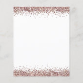 PAPER| Roze Goud Glitter Avond Uitnodiging Flyer (Achterkant)