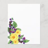 PAPER Rozen Violet Floral Bridal Tea Uitnodiging Flyer (Achterkant)