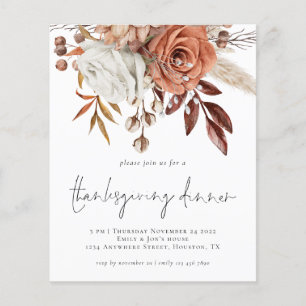 PAPER Rustic Herfst Florals Thanksgiving Flyer