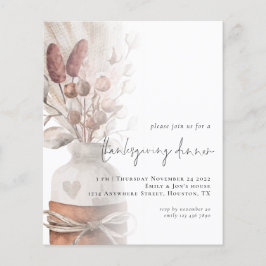 PAPER Rustic Pampas Grass Thanksgiving Flyer