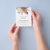 PAPER Rustic Terracotta Florals Engagement Party Flyer (Hand)
