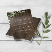 PAPER Rustic Wood Greenery Wedding Save the Date Flyer