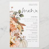 PAPER Rustieke Herfst Bloemen Pompoen Bruiloft Men Flyer (Voorkant)