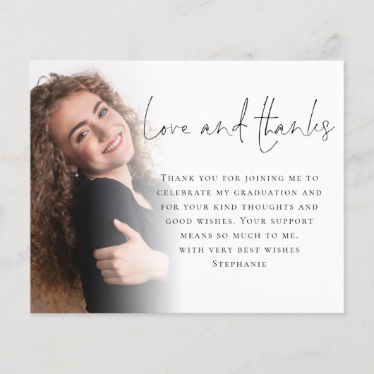 PAPER Script 6 Photo Afstuderen Love Bedankt Flyer (Voorkant)