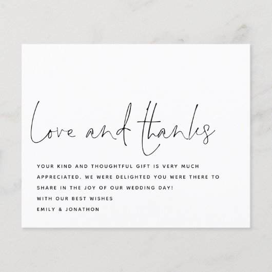 PAPER Script Love Bedankt Foto Weddenschap Bedankt Flyer (Voorkant)
