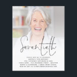 PAPER Script Photo 70th Birthday Party Invitation Flyer<br><div class="desc">Een voordelig PAPIER (geen kaart) alternatief ZONDER ENVELOPES bij KLEINERE grootte van 4, 5 x 5, 6 inch en tegen een budgetprijs. (Standaard A6-enveloppen zijn het dichtstbijzijnde formaat dat geschikt is). Het manuscript Foto 70th Birthday Partij nodigt uit. Een minimalistisch ontwerp voor uw zeventigste verjaardagspartij, met een elegant geplaatst manuscript...</div>