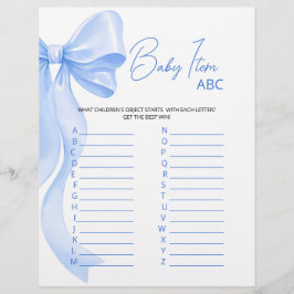 Paper Sheet Baby shower spel