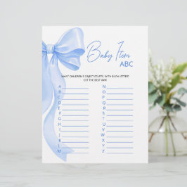 Paper Sheet Baby shower spel