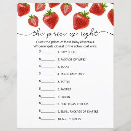 Paper Sheet spel "de prijs is goed"