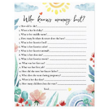 Paper Sheet spel Wie kent mama het beste?