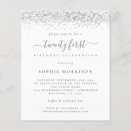 PAPER Silver Glitter 21ste partij nodigt uit Flyer