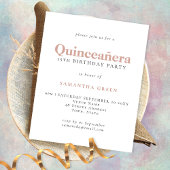 PAPER Simple Blush Quinceañera Birthday Invite Flyer
