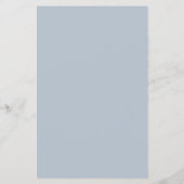 PAPER Simple Dusty Blue Typography WeddenMenu Flyer (Achterkant)