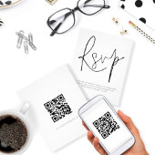PAPER Simple QR Code Script Weddenschap RSVP Flyer