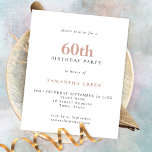 PAPER Simple Text Blush 60th Birthday Invitation Flyer<br><div class="desc">PAPER Simple Text Blush 60th Birthday Invitation. Een volledig aanpasbare,  voordelige PAPER,  geen kaart,  kleiner alternatief van 4, 5 x 5, 6 inch ZONDER enveloppen (A6 is de dichtstbijzijnde maat).</div>