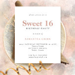 PAPER Simple Text Blush Sweet 16 Birthday Invite Flyer<br><div class="desc">PAPER Simple Text Blush Sweet 16 Birthday Invitation. Een volledig aanpasbare,  voordelige PAPER,  geen kaart,  kleiner alternatief van 4, 5 x 5, 6 inch ZONDER enveloppen (A6 is de dichtstbijzijnde maat).</div>