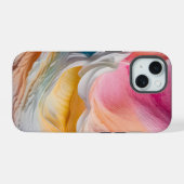 Paper Splash Vivid Gradient op wit iPhone 15 Case (Achterkant horizontaal)