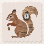 Paper Squirrel Coaster Kartonnen Onderzetters (Voorkant)
