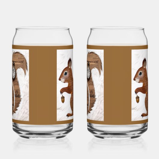 Paper Squirrel Soda Glass Blikvorm Glas (Rechts)