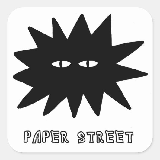 Paper Street Square Star Sticker (Voorkant)