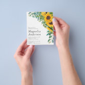 PAPER Sunflower Bridal Shower Invitation Flyer (Hand)