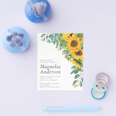 PAPER Sunflower Bridal Shower Invitation Flyer (Enkel)