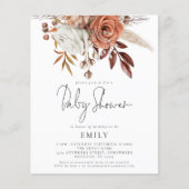 PAPER Terracotta Florals Baby shower Flyer (Voorkant)