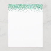 PAPER Turquoise Glitter Eenentwintigste Feest Uitn Flyer (Achterkant)