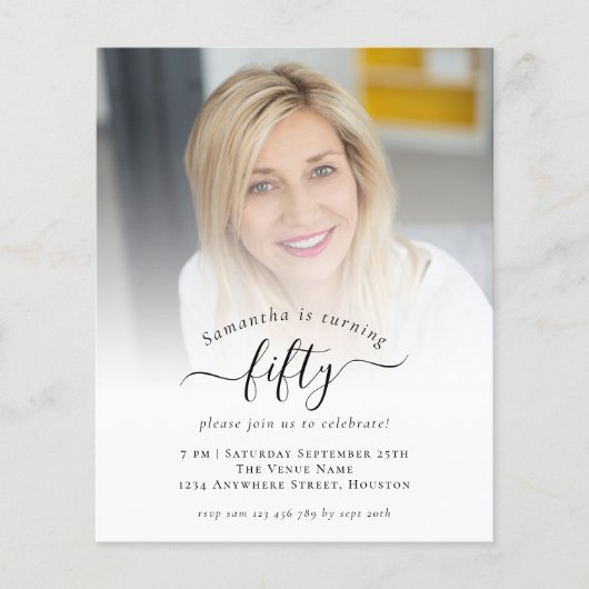 PAPER Uitnodiging voor 50ste verjaardagsfeest met  Flyer (Voorkant)