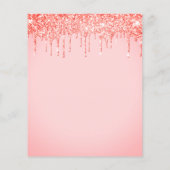 PAPER Unicorn Face Glitter Birthday Invitation Flyer (Achterkant)