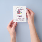 PAPER Unicorn Kind Birthday Party Invitation Flyer (Hand)