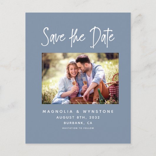 PAPER Vetdatum Foto bruiloft Opslaan datum Flyer (Achterkant)