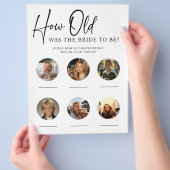PAPER Vrijgezellenfeest Party Game Hoe oud was bru Flyer (Hand)