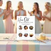 PAPER Vrijgezellenfeest Party Game Hoe oud was bru Flyer