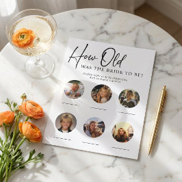 PAPER Vrijgezellenfeest Party Game Hoe oud was bru Flyer