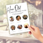 PAPER Vrijgezellenfeest Party Game Hoe oud was bru Flyer