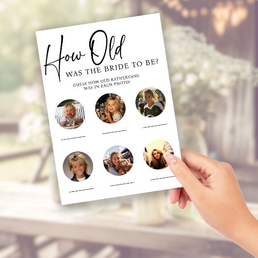 PAPER Vrijgezellenfeest Party Game Hoe oud was bru Flyer