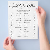 Paper Vrijgezellenfeest Party Game wil ze liever Flyer (Hand)