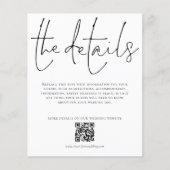 PAPER Weddenschap Details QR Code Script Enclosure Flyer (Voorkant)