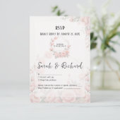 Paper Whisper Garden Wedding Romantic Floral RSVP Kaartje (Staand voorkant)