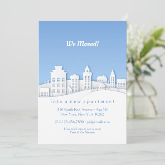 Paper White Moving Aankondiging (Staand voorkant)