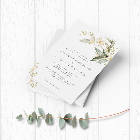 PAPER Wildflower Greenery Wedding Invitation Flyer